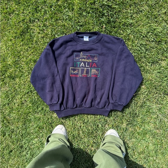 Y2K Firenze Italia Boxy Heavyweight Sweater - Picture 1 of 4